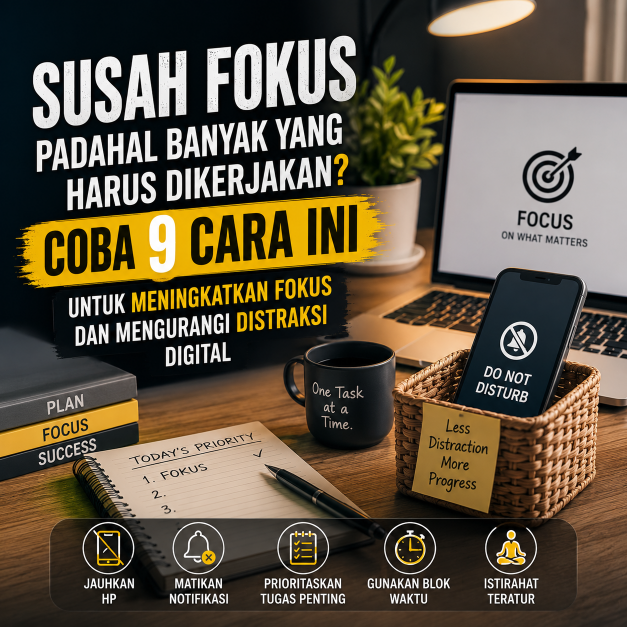 Susah Fokus Padahal Banyak yang Harus Dikerjakan? Coba 9 Cara Ini