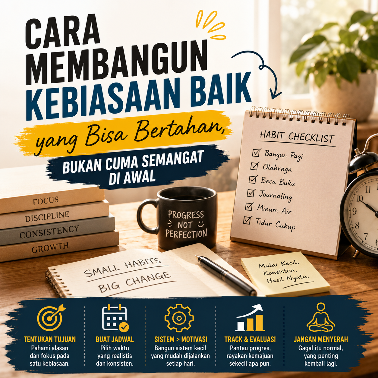 Cara Membangun Kebiasaan Baik yang Bisa Bertahan, Bukan Cuma Semangat di Awal