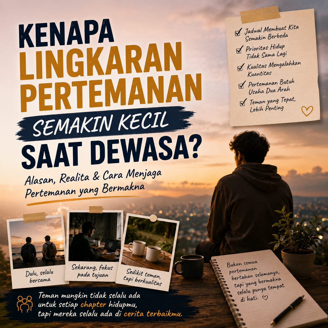 Kenapa Lingkaran Pertemanan Semakin Kecil Saat Dewasa? Ternyata Ini Alasannya